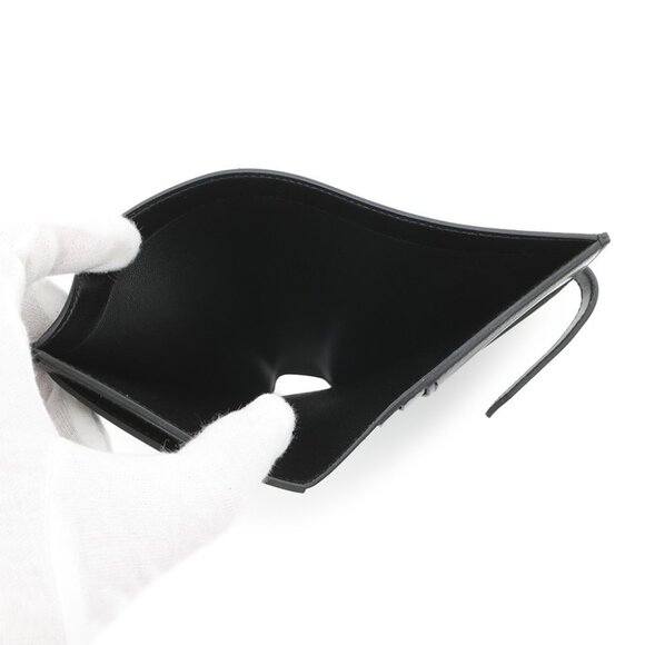 HERMES Bean compact Box Calf Leather Black - Picture 10 of 11